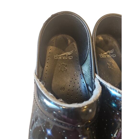 Women's Night Sky Patent DANSKO clogs /slip on shoes , size 40 - Picture 4 of 11